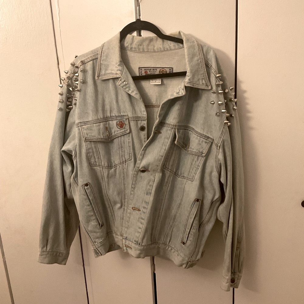 Custom Studded Rare Vintage Bugle Boy Denim Jacket